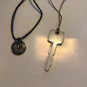 Capricorn necklace and key necklace